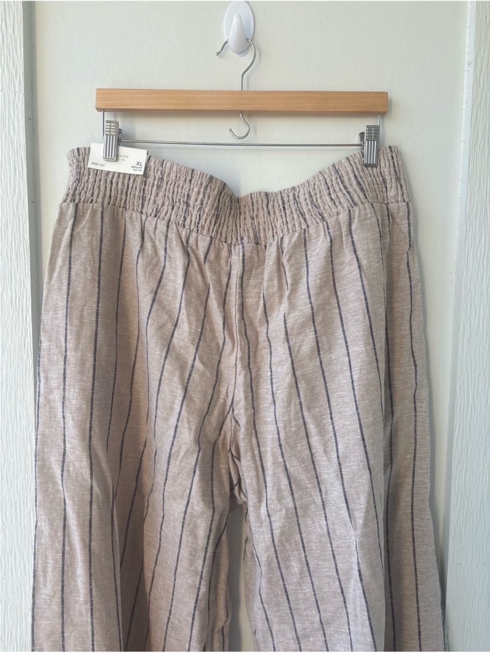 Maurices Striped High Rise Linen Palazzo Pant XL NWT - Picture 3 of 4